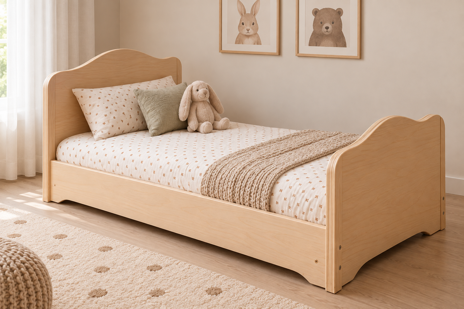 cama montessori nube