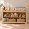 juguetero y biblioteca montessori
